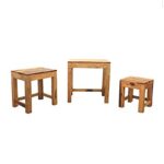 Wooden Galaxy Solid Sheesham Wood Storage Stool – Brown Finish - Image 3