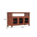 Wooden Galaxy Solid Sheesham Wood Sideboard – Cary Honey Finish - Image 2