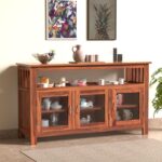 Wooden Galaxy Solid Sheesham Wood Sideboard – Cary Honey Finish