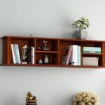 Wooden Galaxy Solid Sheesham Wood Bookshelf with Open Storage Shelves