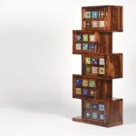 Wooden Galaxy Solid Sheesham Wood Bookshelf with Open Storage Shelves (Color 2)