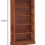 Wooden Galaxy Solid Sheesham Wood Bookshelf – Cozy Honey Finish - Image 3
