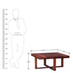 Wooden Galaxy Solid Sheesham Wood Coffee Table – Coffee Colour Finish - Image 3