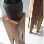 Wooden Galaxy Solid Sheesham Wood Nesting Table – Natural Finish - Image 3