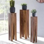 Wooden Galaxy Solid Sheesham Wood Nesting Table – Natural Finish