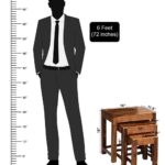Wooden Galaxy Solid Sheesham Wood Nesting Table – Natural Finish - Image 3