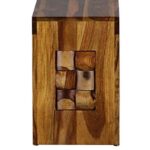 Wooden Galaxy Solid Sheesham Wood Nesting Table – Honey Brown Finish - Image 5