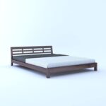 Wooden Galaxy Solid Sheesham Wood King Size Bed Without Storage – Walnut Finish - Image 3