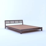 Wooden Galaxy Solid Sheesham Wood King Size Bed Without Storage – Walnut Finish - Image 5