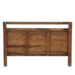 Wooden Galaxy Solid Sheesham Wood Queen Bed with Slatted Headboard – Honey Brown - Image 5