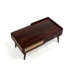 Wooden Galaxy Solid Sheesham Wood Bohemian Coffee Table with 2 Drawers - Image 5