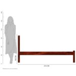 Wooden Galaxy Solid Wood Queen Size Bed with a Sturdy Solid Wood Frame - Image 4