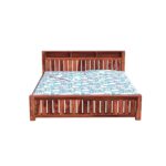 Wooden Galaxy Solid Sheesham Wood King Size Bed – Honey Finish - Image 3