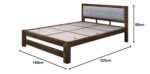 Wooden Galaxy Solid Sheesham Wood King Size Bed – Honey Brown Finish - Image 2