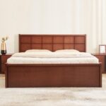 Wooden Galaxy Solid Sheesham Wood King Size Bed – Walnut Finish
