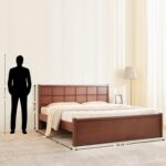 Wooden Galaxy Solid Sheesham Wood King Size Bed – Walnut Finish - Image 2
