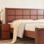 Wooden Galaxy Solid Sheesham Wood King Size Bed – Walnut Finish - Image 3