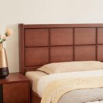 Wooden Galaxy Solid Sheesham Wood King Size Bed – Walnut Finish - Image 4