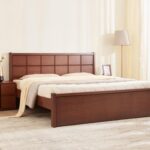 Wooden Galaxy Solid Sheesham Wood King Size Bed – Walnut Finish - Image 6