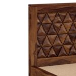 Wooden Galaxy Solid Wood Queen Size Bed with a Sturdy Solid Wood Frame - Image 4