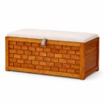 Wooden Galaxy Wood Storage Bench with 2 Seater (Design 03) – Premium Quality - Image 3