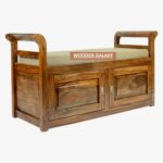 Wooden Galaxy Wood Storage Bench with 2 Seater (Design 02) – Premium Quality - Image 2