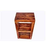 Wooden Galaxy Solid Sheesham Wood Bookshelf with Open Storage Shelves - Image 2