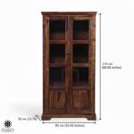 Wooden Galaxy Solid Sheesham Wood Bookshelf with Open Storage Shelves (Style 03) - Image 2