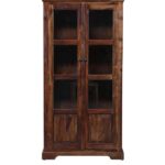 Wooden Galaxy Solid Sheesham Wood Bookshelf with Open Storage Shelves (Style 03) - Image 7