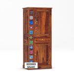 Wooden Galaxy Solid Sheesham Wood Wardrobe with 4 Shelf (Style 01) - Image 4