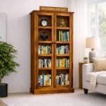 Wooden Galaxy Solid Sheesham Wood Bookshelf with Open Storage Shelves (Style 02)