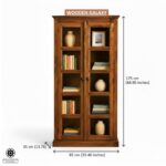 Wooden Galaxy Solid Sheesham Wood Bookshelf with Open Storage Shelves (Style 02) - Image 2