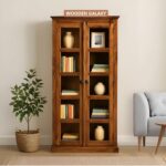 Wooden Galaxy Solid Sheesham Wood Bookshelf with Open Storage Shelves (Style 02) - Image 3