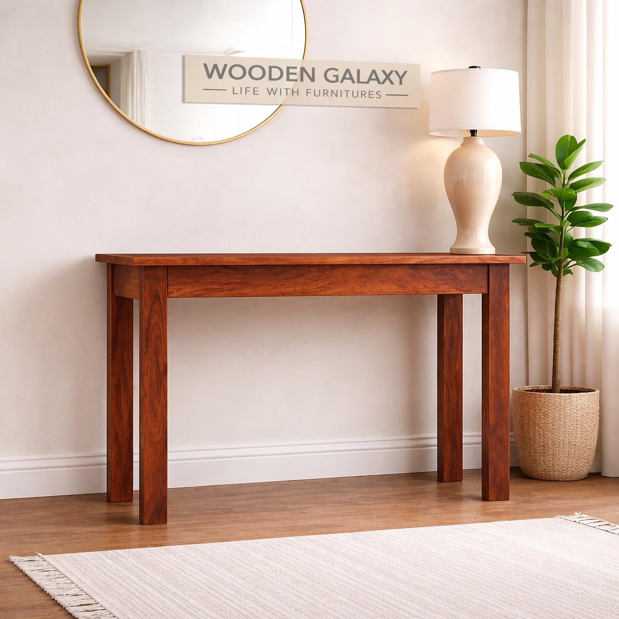 71HU1-VK0QL-1.jpg Wooden Galaxy Rose Wood Study Desk with a Practical Work Surface - Image 1