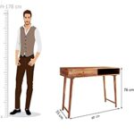 Wooden Galaxy Solid Sheesham Wood Study Desk with a Practical Work Surface - Image 6