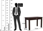 Wooden Galaxy Rosewood Study Desk with a Practical Work Surface – Brown Finish - Image 2