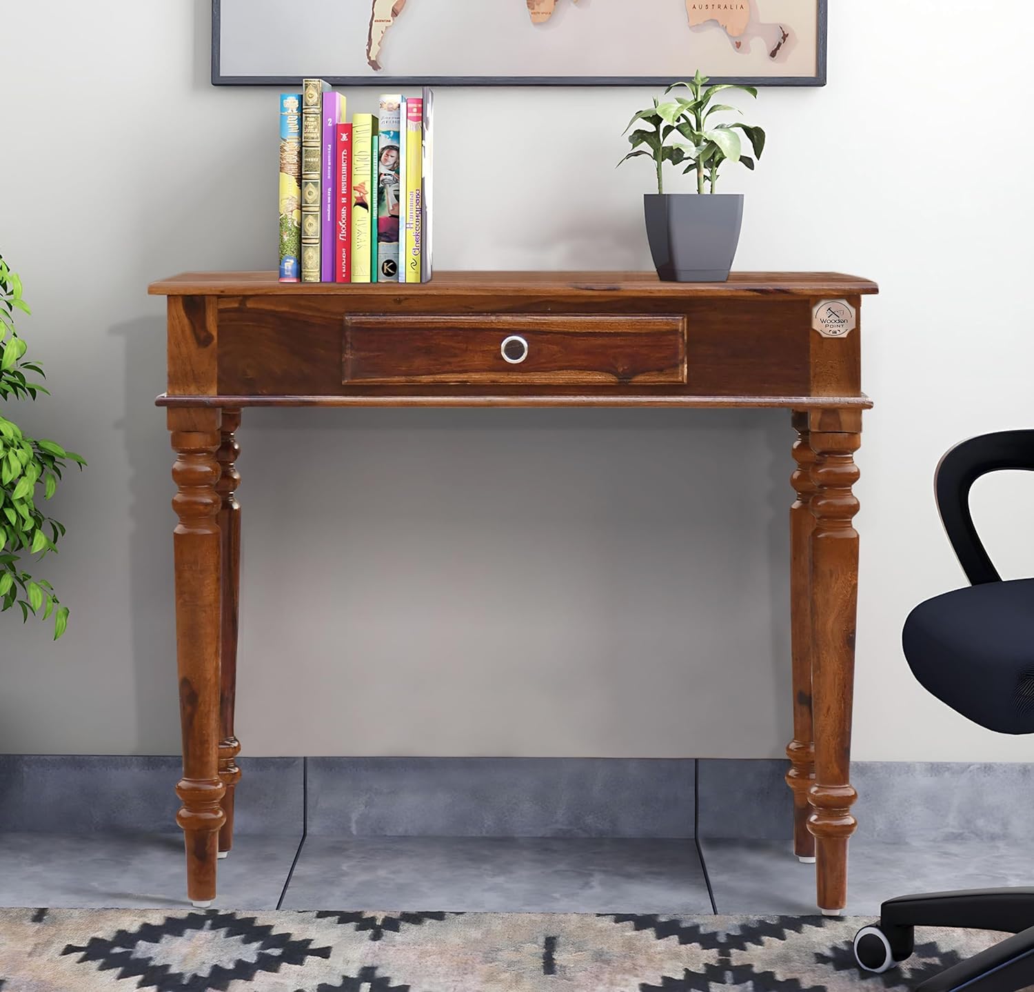 71oMVzGYY0L-1.jpg Wooden Galaxy Rosewood Study Desk with 1 Drawer (Color 1) – Premium Quality - Image 1