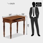 Wooden Galaxy Rosewood Study Desk with 1 Drawer (Color 1) – Premium Quality - Image 2