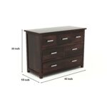 Wooden Galaxy Solid Sheesham Wood Chest of Drawers – Toy Walnut Finish - Image 3
