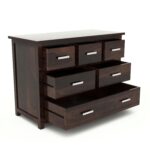 Wooden Galaxy Solid Sheesham Wood Chest of Drawers – Toy Walnut Finish - Image 4