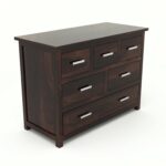 Wooden Galaxy Solid Sheesham Wood Chest of Drawers – Toy Walnut Finish - Image 5