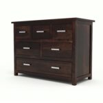 Wooden Galaxy Solid Sheesham Wood Chest of Drawers – Toy Walnut Finish - Image 6