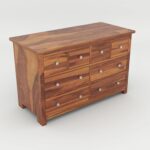 Wooden Galaxy Solid Sheesham Wood Chest of Drawers – Gun Honey Finish - Image 6