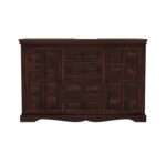 Wooden Galaxy Solid Sheesham Wood Chest of Drawers – Spray Walnut Finish - Image 2