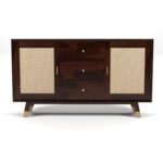 Wooden Galaxy Solid Sheesham Wood Chest of Drawers – Dasy Walnut Finish - Image 4