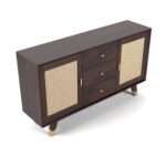 Wooden Galaxy Solid Sheesham Wood Chest of Drawers – Dasy Walnut Finish - Image 5
