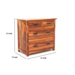 Wooden Galaxy Solid Sheesham Wood Chest of Drawers – Asty Honey Finish - Image 3