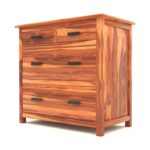 Wooden Galaxy Solid Sheesham Wood Chest of Drawers – Asty Honey Finish - Image 5