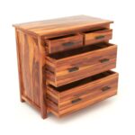 Wooden Galaxy Solid Sheesham Wood Chest of Drawers – Asty Honey Finish - Image 4