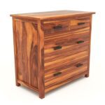 Wooden Galaxy Solid Sheesham Wood Chest of Drawers – Asty Honey Finish - Image 7